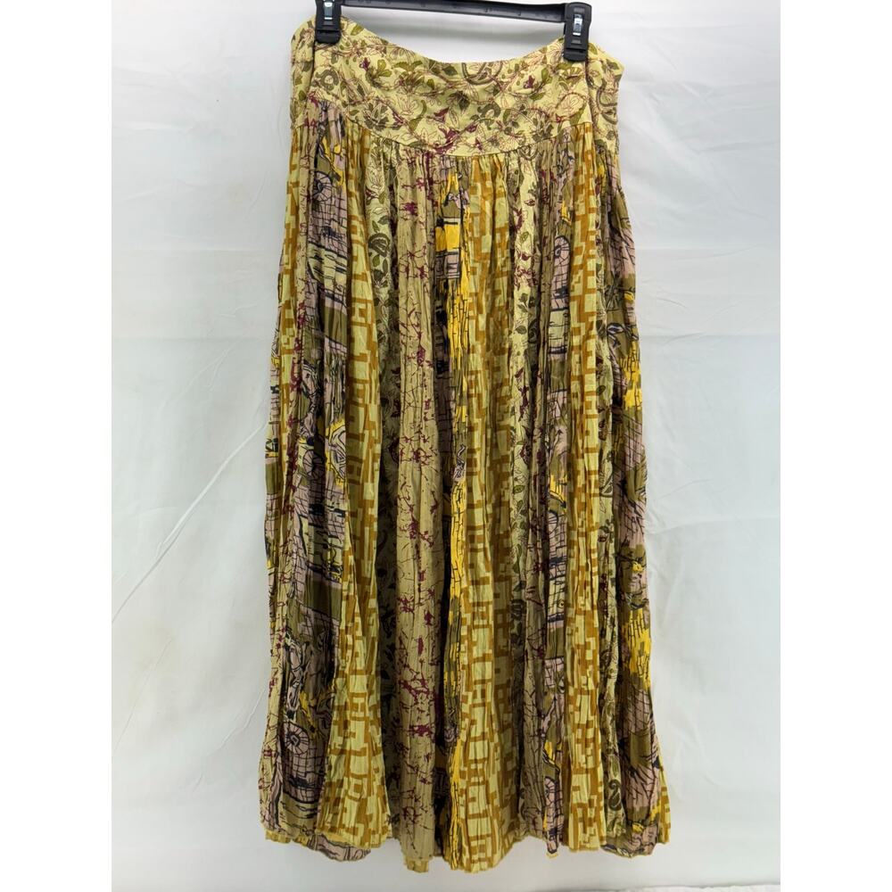 Soft Surroundings Patterned Skirt in Yellow and Brown